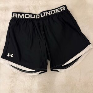 Under Armour Kid’s Black and White Athletic Shorts